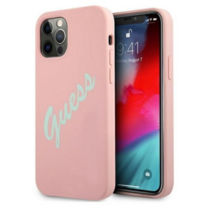 Guess case for iPhone 12 / 12 Pro 6,1" GUHCP12MLSVSPG pink-green hard case Silicone Vintage