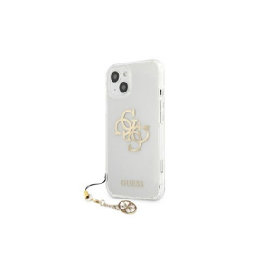 Puzdro Guess iPhone 13 Mini GUHCP13SKS4GGO 4G Gold Charms Collection -  transparentné