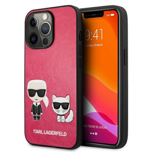 Karl Lagerfeld case for iPhone 13 Mini 5,4" KLHCP13SPCUSKCP fushia hard case Iconic Karl & Cho