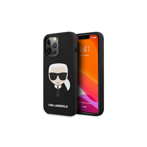 Puzdro Karl Lagerfeld iPhone 13 Mini KLHCP13SSLKHBK Silicone Karl`s Head - čierne