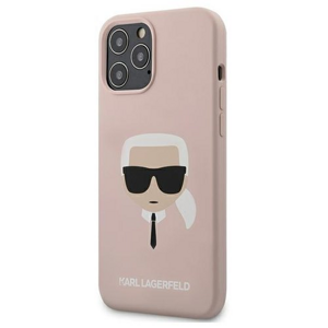 Karl Lagerfeld case for iPhone 13 Mini 5,4" KLHCP13SSLKHLP light pink hard case Silicone Karl`