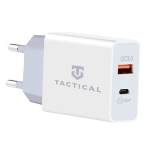 Nabíjací adaptér Tactical AR-PD-30W USB-A + USB-C QC 3.0 30W Biely