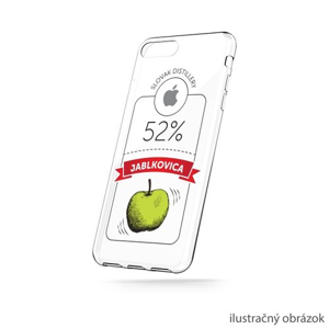 
                Priehľadné silikónové puzdro iPhone X, vzor jablkovica