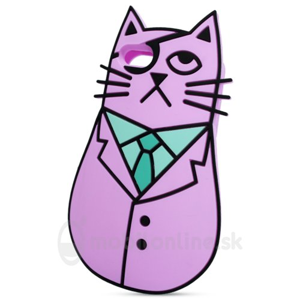 
                Puzdro 3D TPU iPhone 5/5s/SE One eye cat - ružové