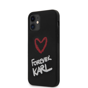 
                Puzdro Karl Lagerfeld pre iPhone 12 Mini (5.4) KLHCP12SSILKRBK silikónové, čierne