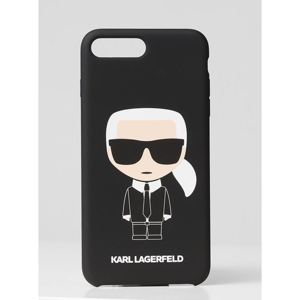 Puzdro Karl Lagerfeld pre iPhone 7 Plus/8 Plus KLHCI8LSLFKBK silikónové, čierne