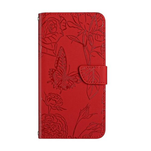Puzdro Mezzo Book Xiaomi Redmi A3, vzor motýle - červené