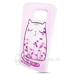 
                Puzdro Shimmer Design TPU Samsung Galaxy S7 G930 Cat - ružové