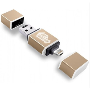 
                USB kľúč WOW MAGIC 16GB Lightning + MicroUSB (do 256 GB) Zlatý